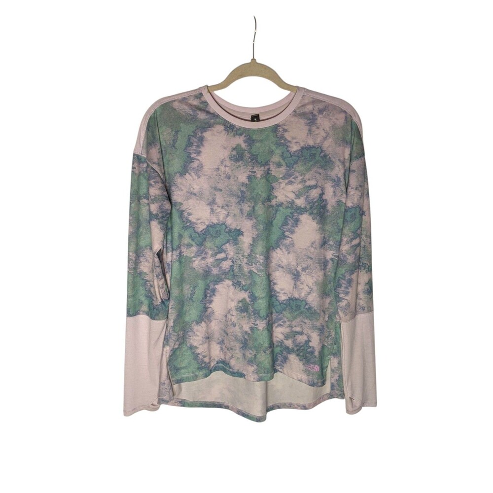 The North Face Printed Dawndream Long-Sleeve Shirt Womens Sz M Lavender Gorpcore